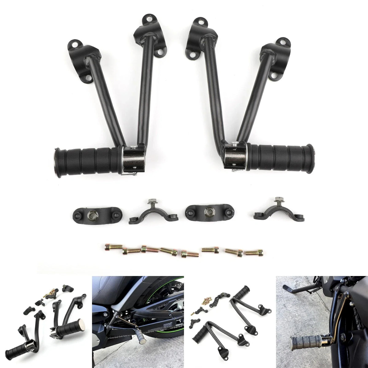 Rear Passenger Foot Peg Bracket for Kawasaki Vulcan 650 VN650 (2015–2023) Black