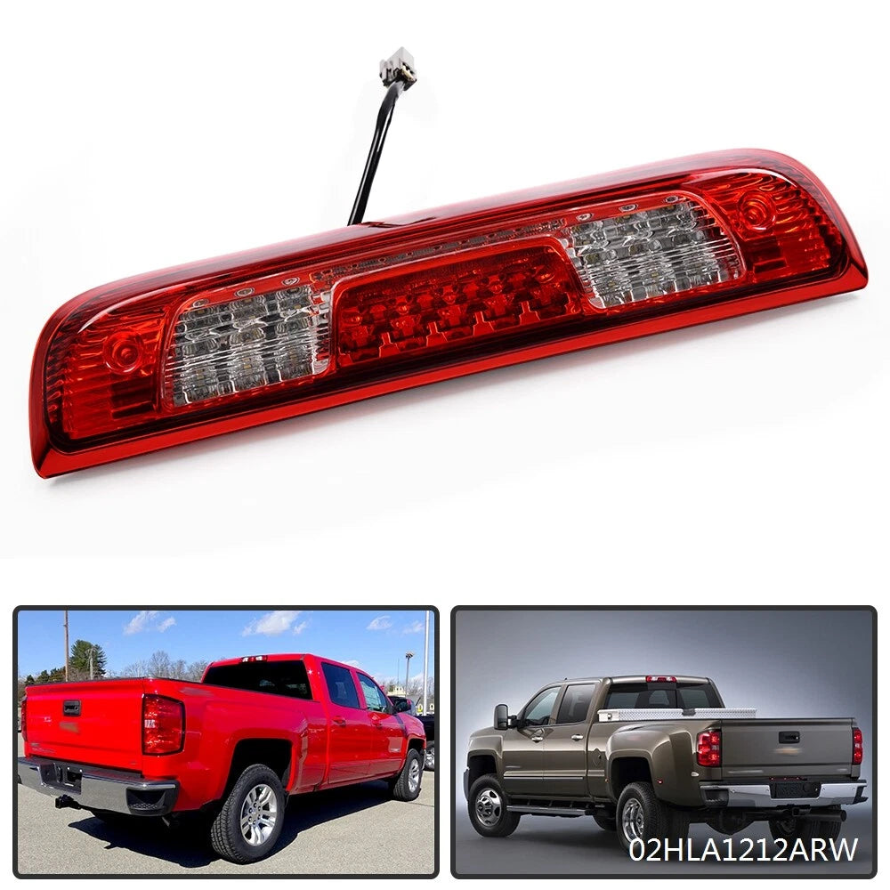 LED Third Brake Tail Light for Chevy Silverado 1500 GMC Sierra (2014–2018) J-02HLA1212ARW