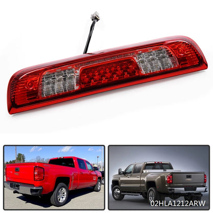 LED Third Brake Tail Light for Chevy Silverado 1500 GMC Sierra (2014–2018) J-02HLA1212ARW