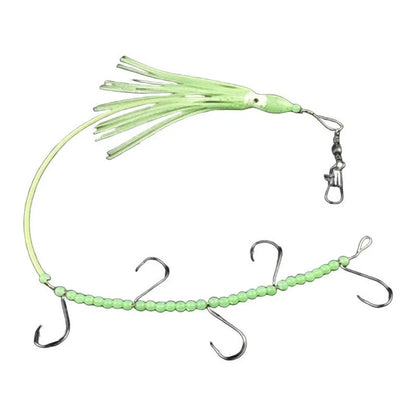 33cm Saltwater Trolling Lure for Fishing (PVC, Metal, Glow Beads)