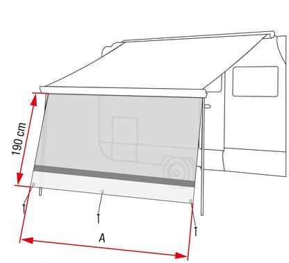 Fiamma Front Awning Panel for Motorhome (F45 F65 F80, 08184-07-)