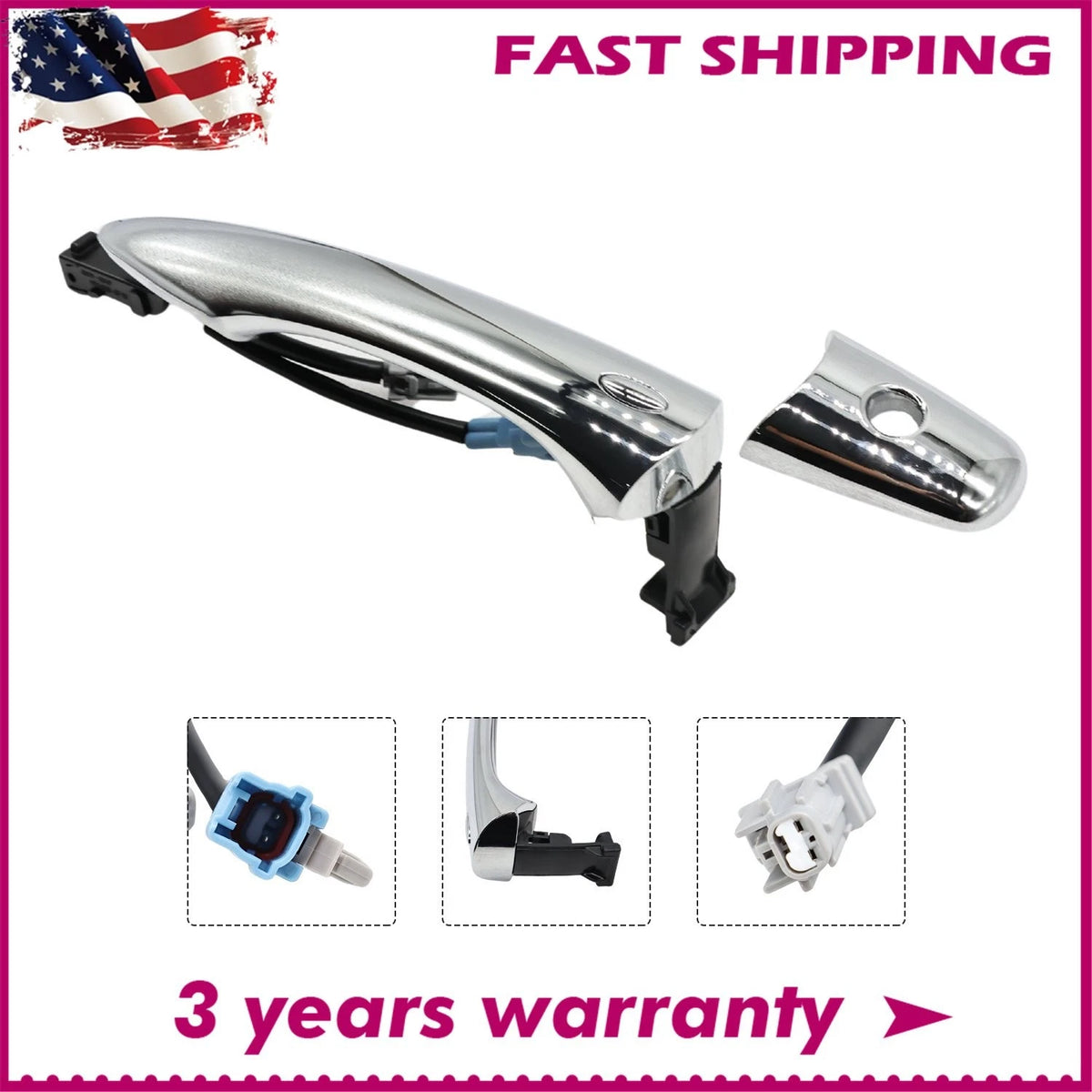 Set of 2 Exterior Door Handles for Infiniti (2008–2020) 806401BA0A, 806461BA0A