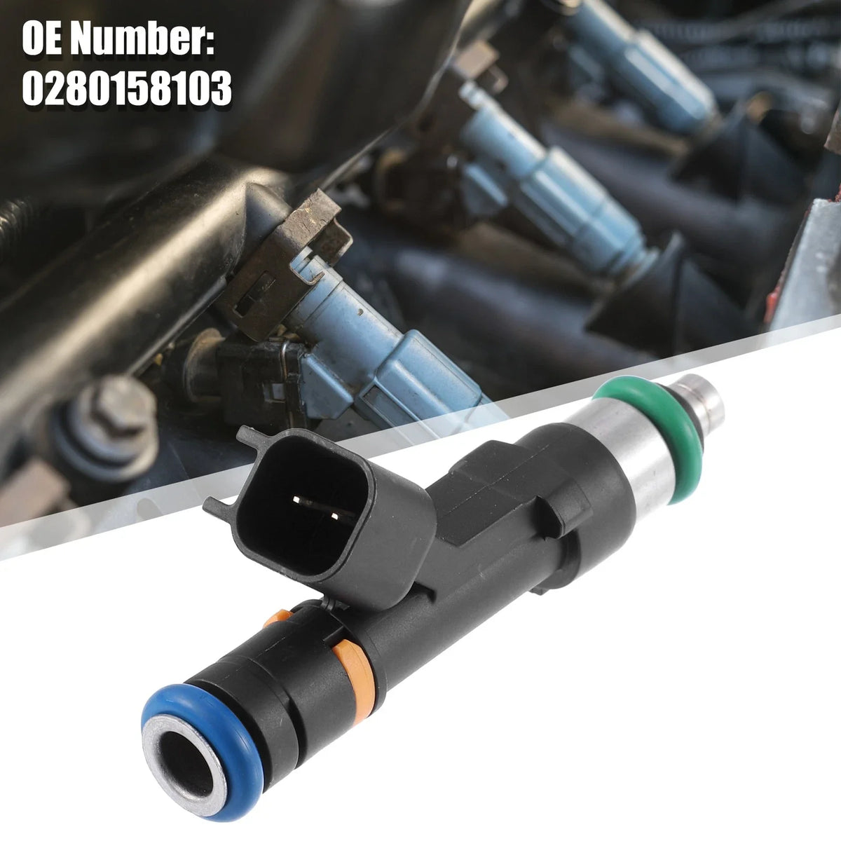 Fuel Injector 0280158103 for Mazda 3 2.0L (2006–2013), Mazda 5 2.3L (2008–2010)