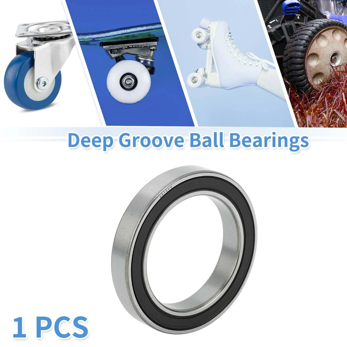 Deep Groove Ball Bearing 50x72x12mm for Scooter Skateboard (No Year)