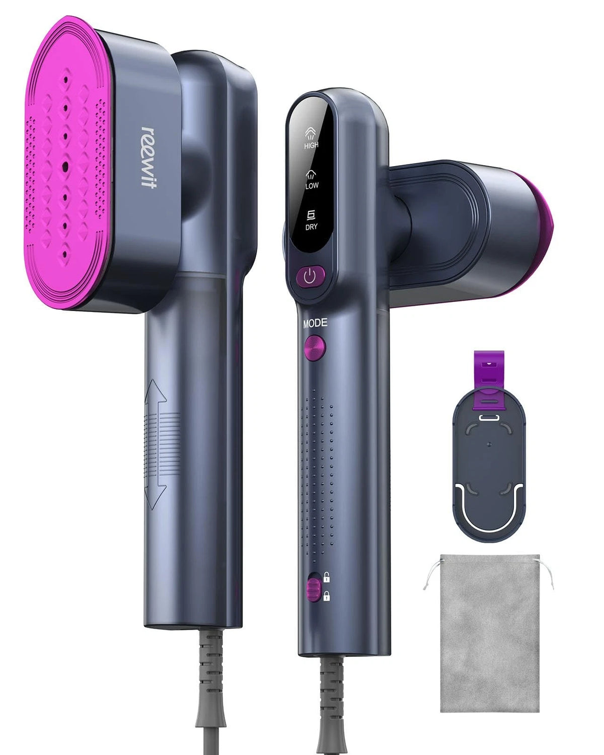 Travel Steamer for Clothes 100-240V Compact Gray Blue