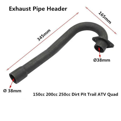 Exhaust Head Pipe Header & Gasket for Zongshen 150/200/250cc Dirt Bike Quad