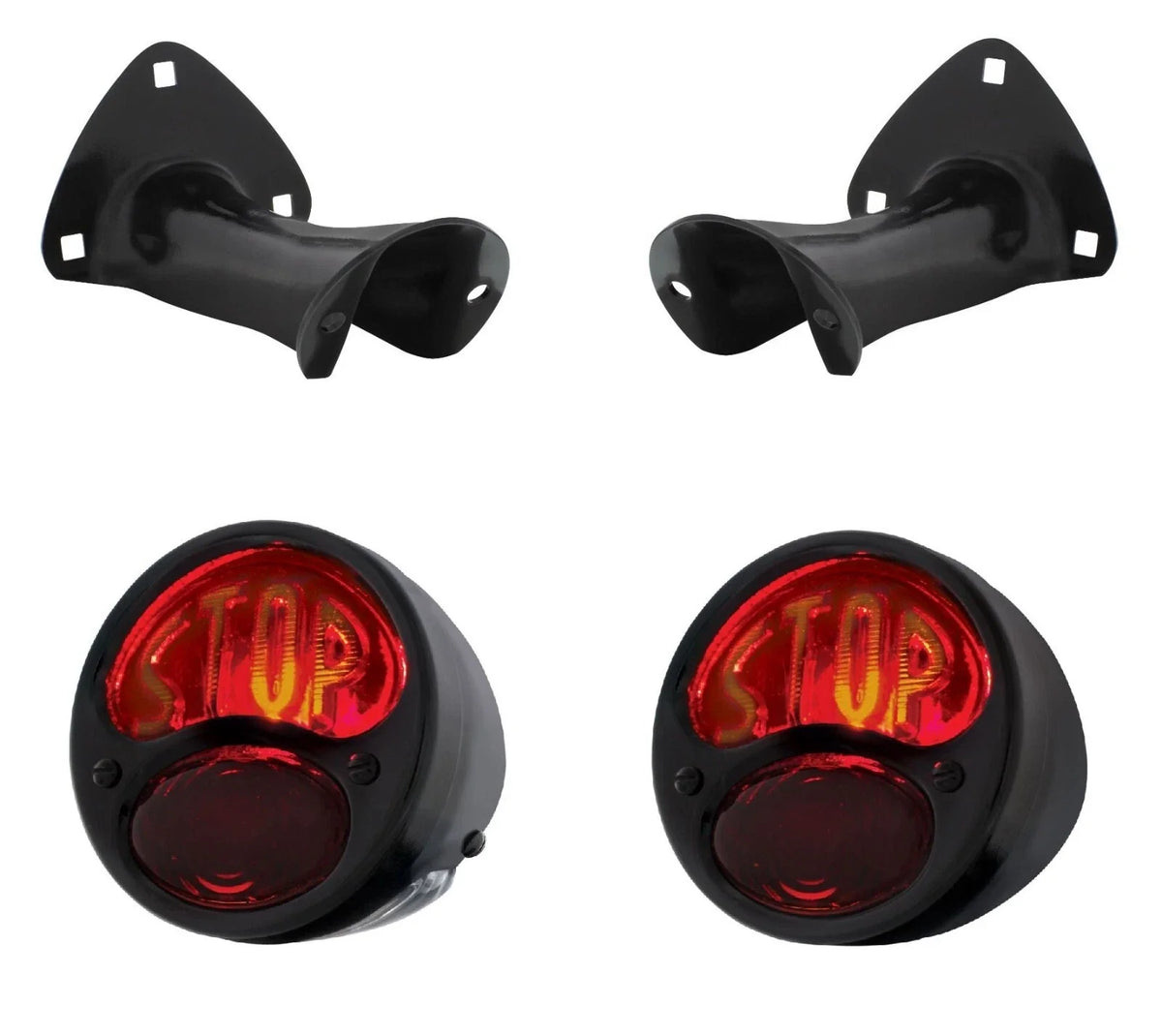 Tail Light Lamps Left Right Replacement w Brackets for Ford Model A (1928–1931)