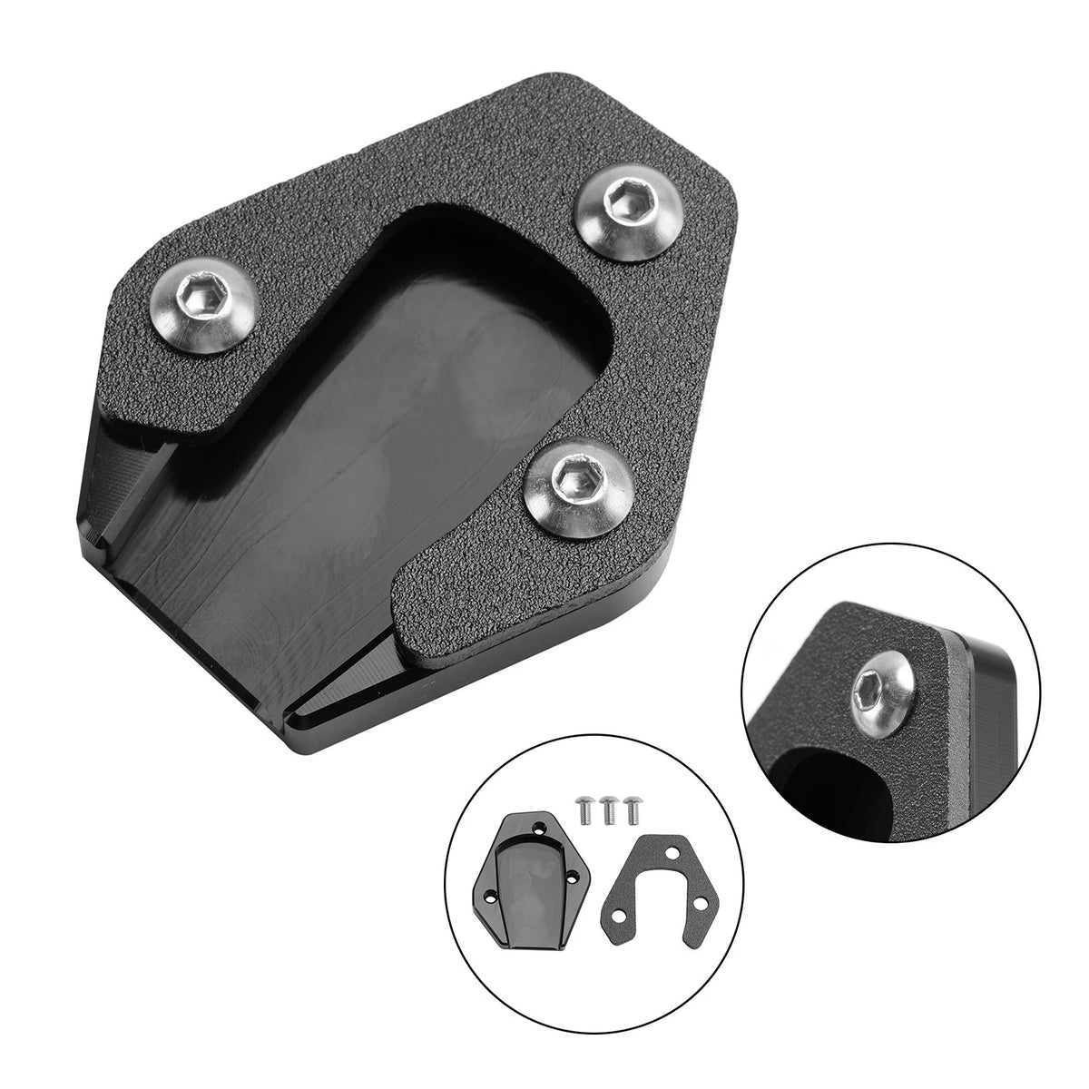 Kickstand Enlarger Plate Pad for Honda Grom 125 MSX125 (2013–2024) KSP-201-BLK