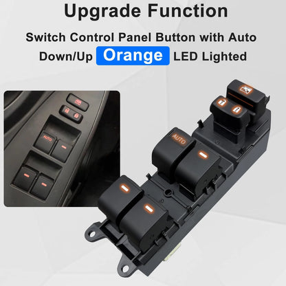 4Door Orange Backlit Window Switch Kit for Toyota RAV4 (2007–2012)