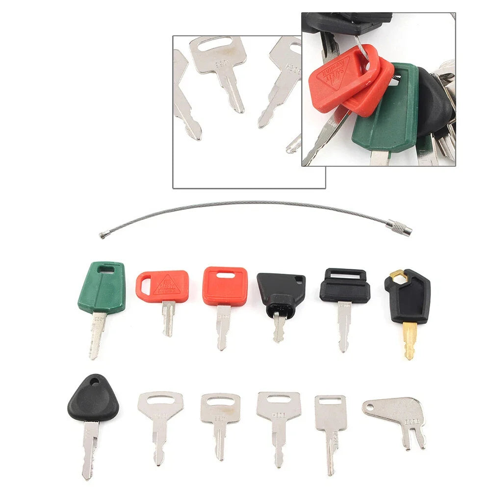 12 Keys Ignition Key Set for Cat, John Deere, JCB (Heavy Equipment)