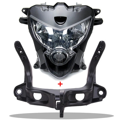 Front Headlight with Upper Fairing Stay Bracket for Suzuki GSXR600 GSXR750 (2004–2005)