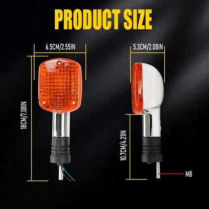 2X LED Turn Signal Lights for Universal Motorcycles (12V)