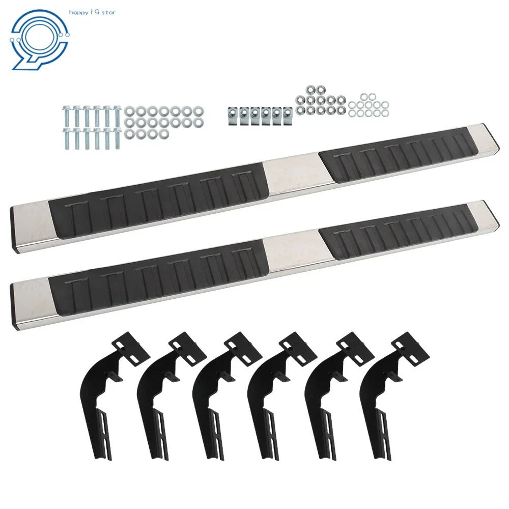 Set of 2 Steel 6" Nerf Bar Side Step Running Boards for Dodge Ram 1500 (2009–2018)