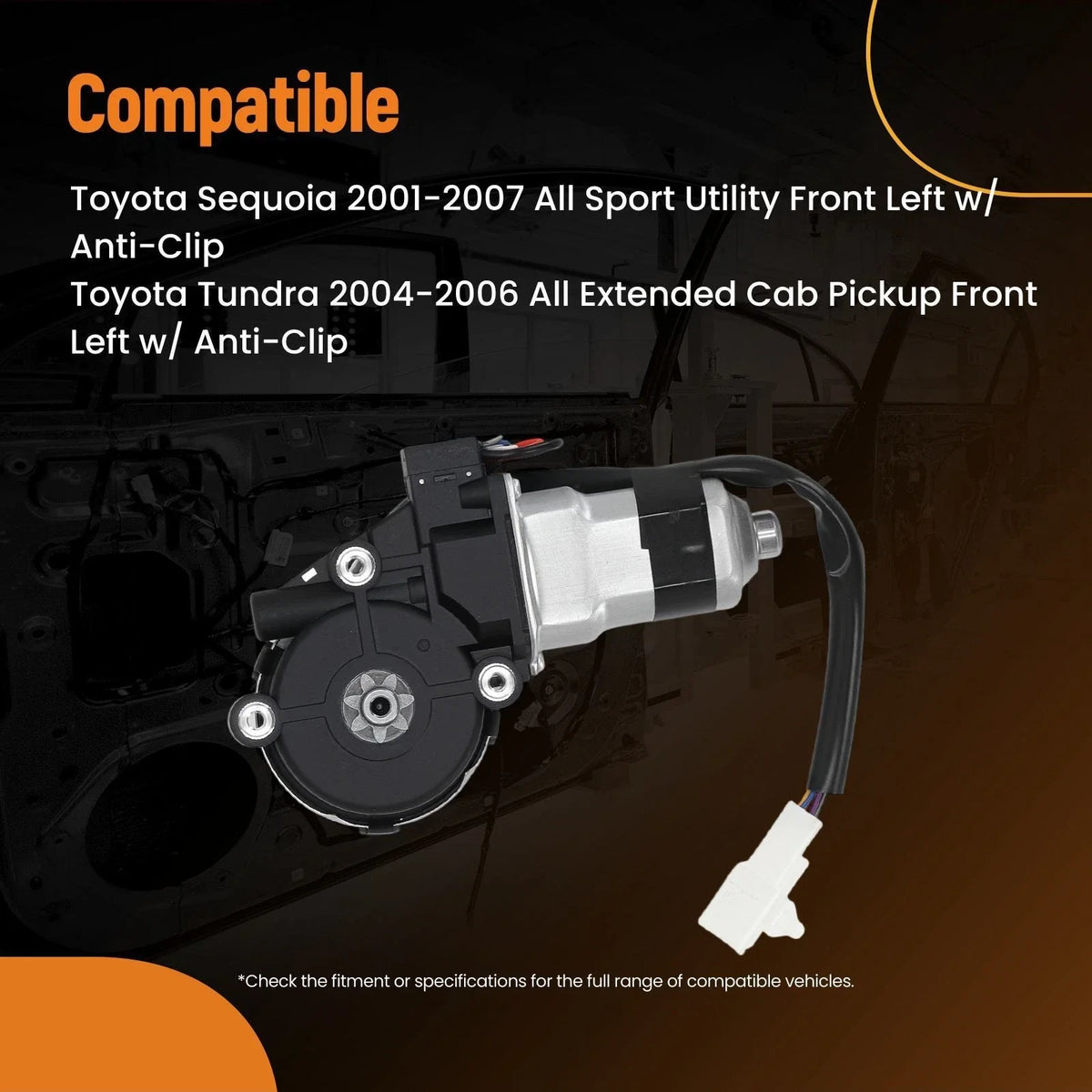 Front Window Lift Motor for Toyota Tundra/Sequoia (2007–2021) 8572034030 742-615