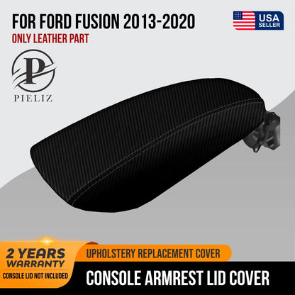Carbon Fiber Console Lid Armrest Cover for Ford Fusion (2013–2020)