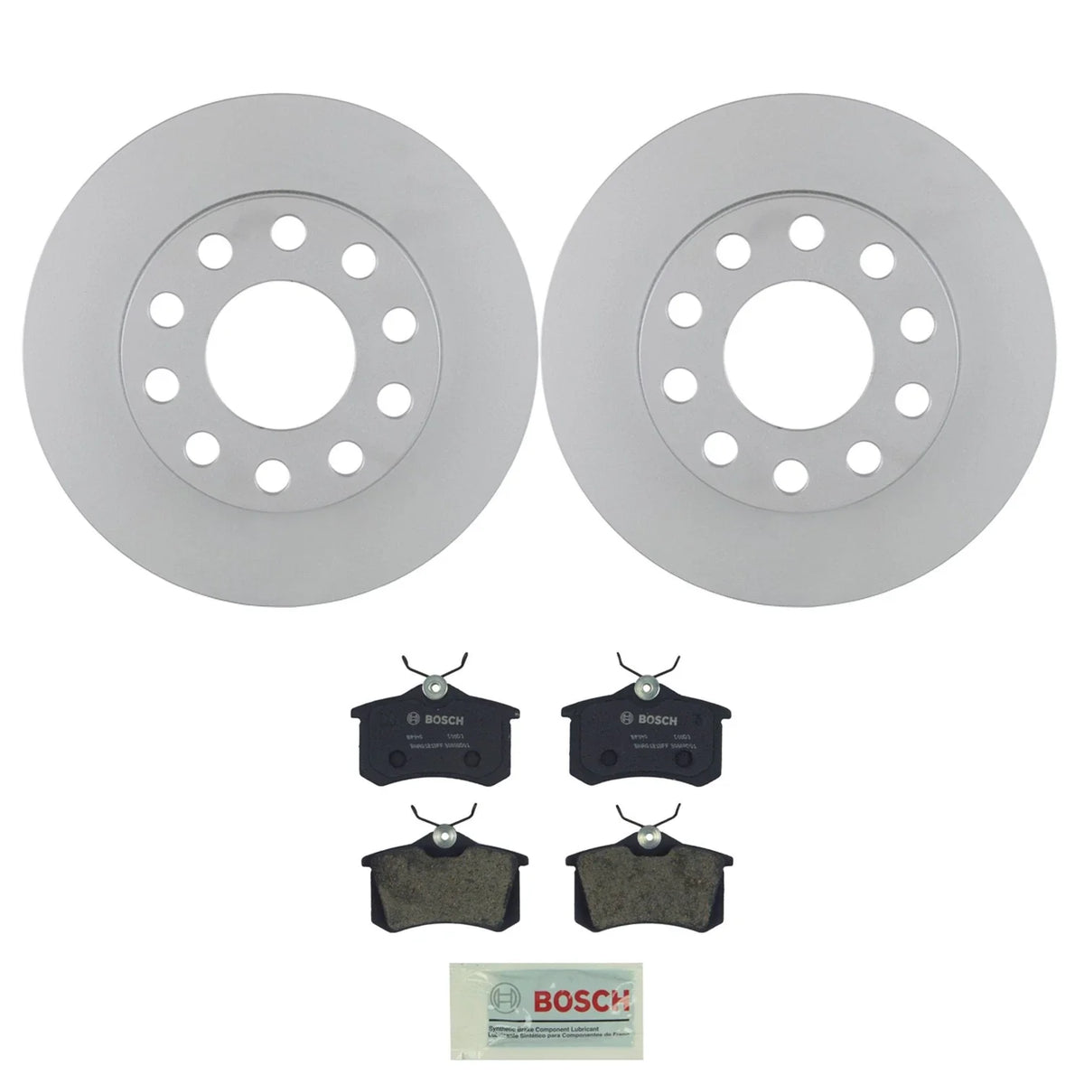 Bosch Rear Disc Brake Rotors & Semi-Met Brake Pads Kit for Audi A4 (1996–2001)