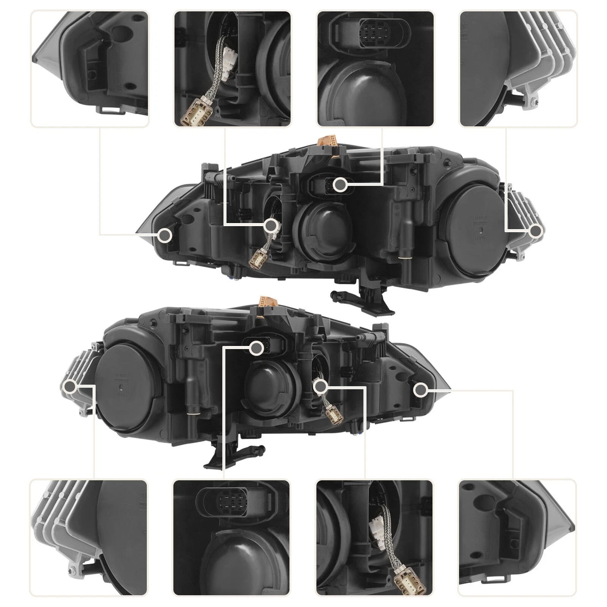 Xenon HID Headlight Set for Audi A5 S5 (2013–2017) 8T0941043E 8T0941044E