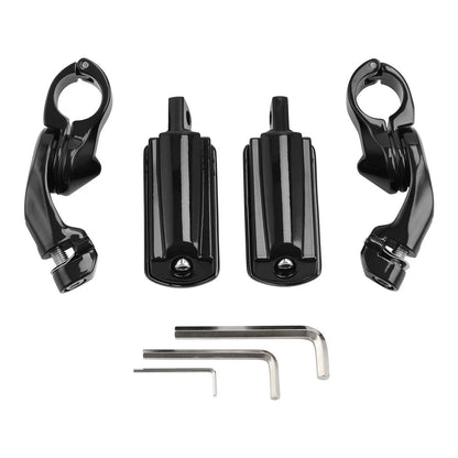 1 1/4" Short Angled Highway Bar Engine Guard Footpegs for Harley