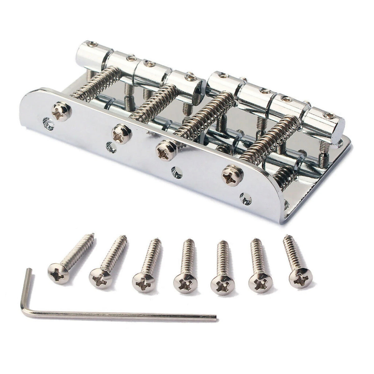 Chrome Zinc Alloy Bridge for Fender Precision Jazz Bass Guitar