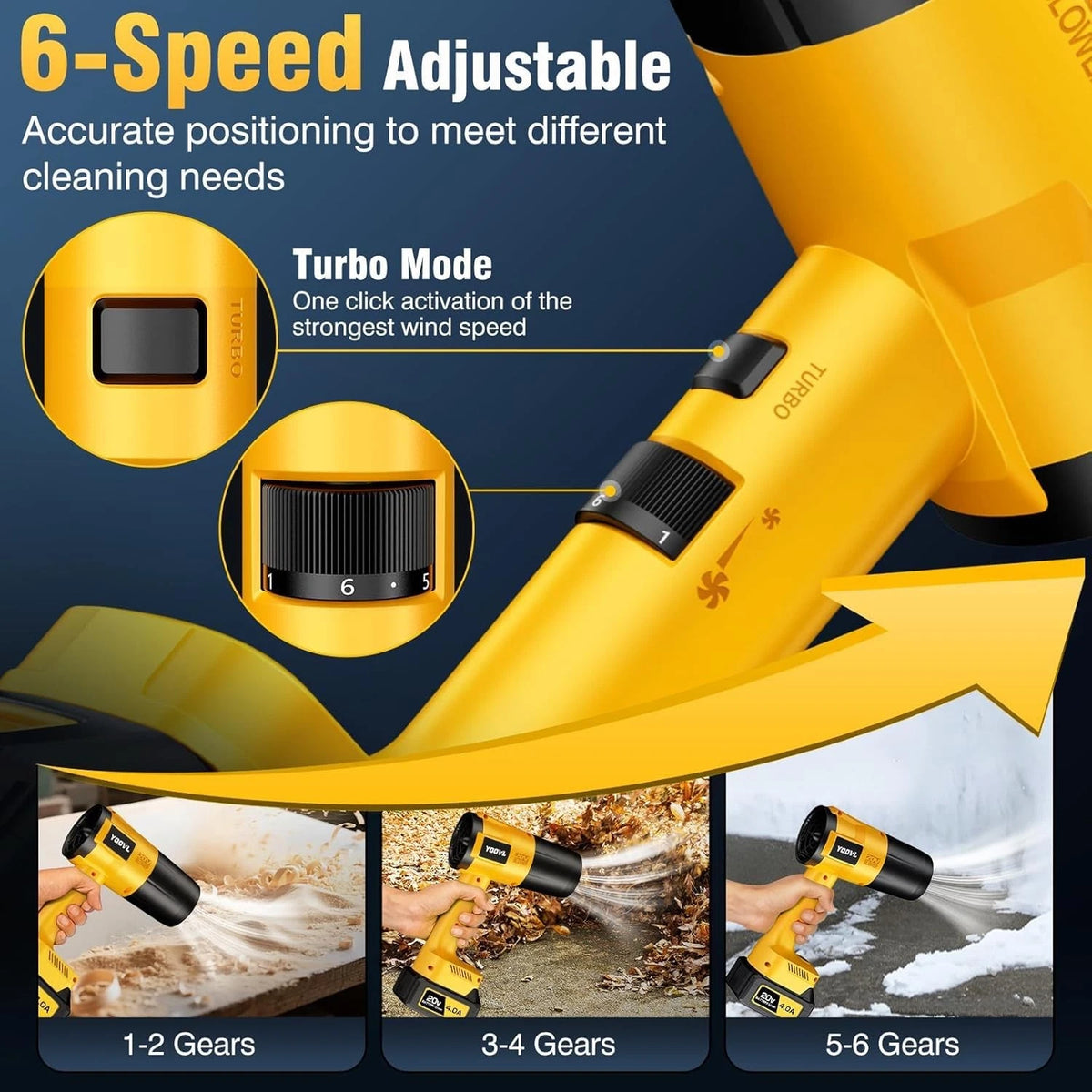 Cordless Handheld Leaf Blower with 2X 4.0Ah Battery