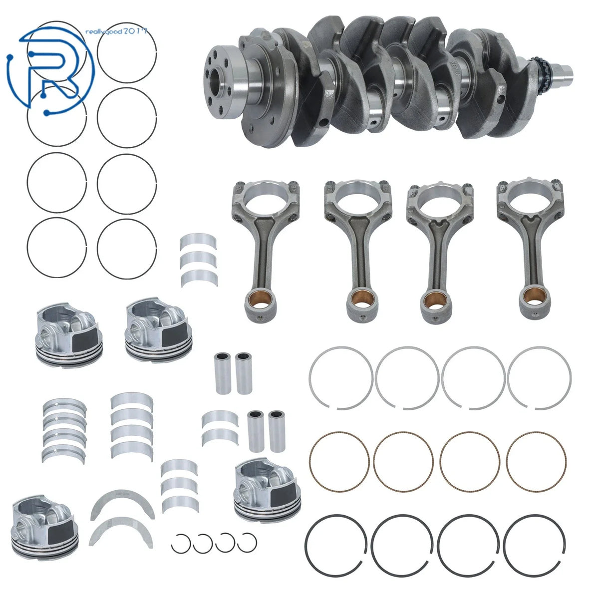 Engine Overhaul Rebuild Kit with Crankshaft & Connecting Rod for Hyundai Kia 1.6 G4FJ