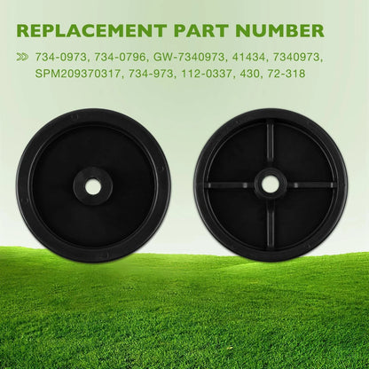 2X Rear Deck Wheel & Hardware Kit for MTD Toro Cub Cadet (112-0337, 41434, 734-0973)
