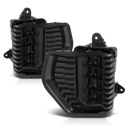 Full LED Fog Lights for GMC Sierra 1500 (2019–2022) Smoked Lens w/Switch & Bezels