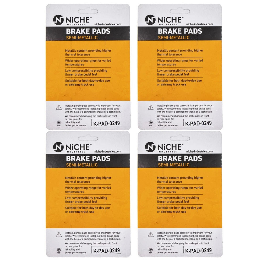 Brake Pad Set for Honda CRF250LA (06435-KZZ-901, 519-KPA2461D) 4 Pack