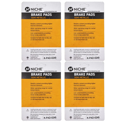 Brake Pad Set for Honda CRF250LA (06435-KZZ-901, 519-KPA2461D) 4 Pack