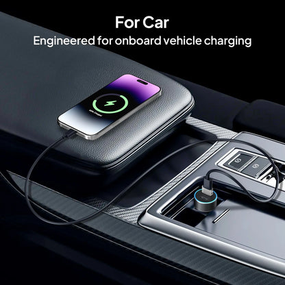 3X Car Charger Adapter for iPhone 17, 16, Pro Max - USB Male to Type C