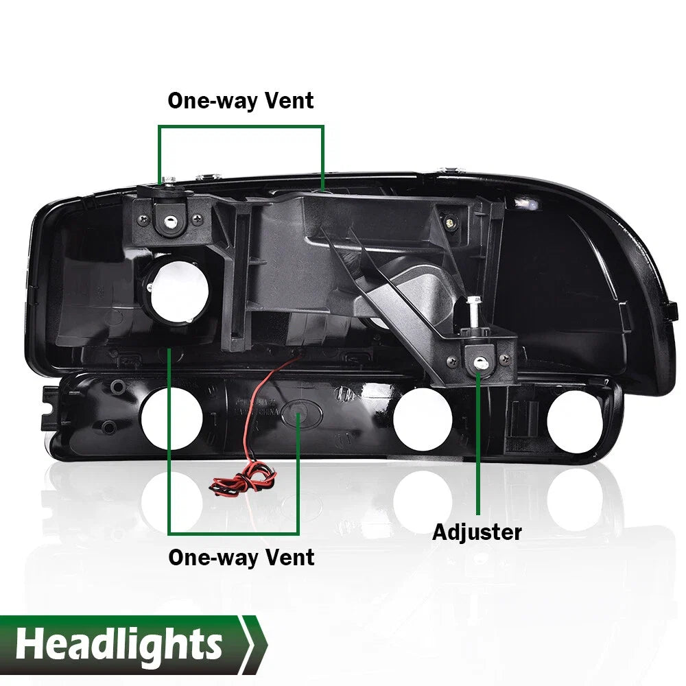 Smoke Chrome LED DRL Headlights and Bumper Lamps for GMC Sierra Yukon (1999–2007)
