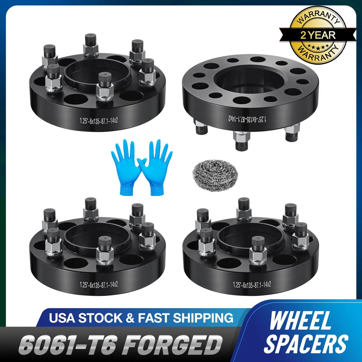 Set of 4 Wheel Spacers 1.25 Inch Hubcentric for Ford Expedition (2003–2014)