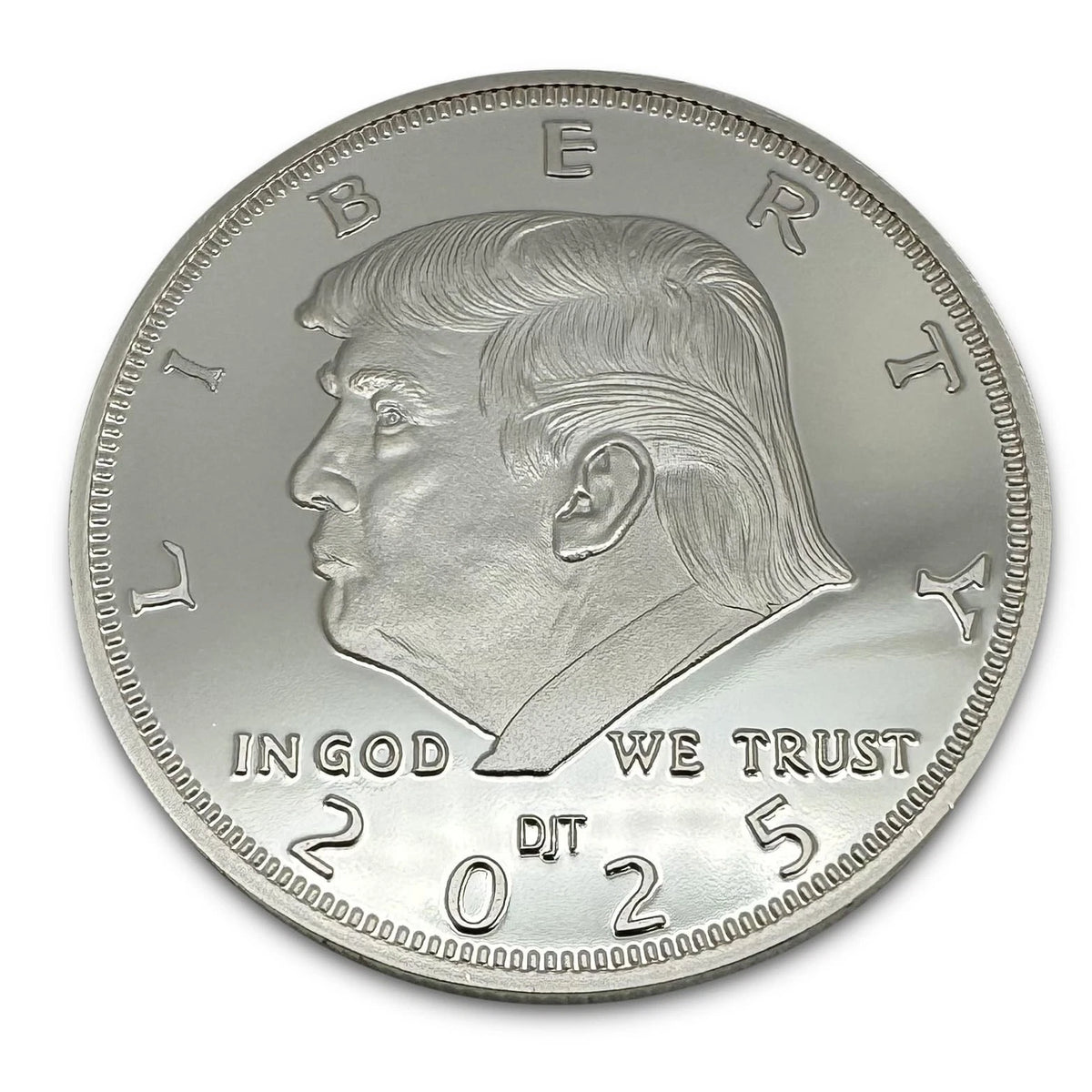 Silver American Eagle Challenge Coin for Donald J. Trump 2025