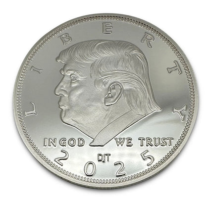 Silver American Eagle Challenge Coin for Donald J. Trump 2025