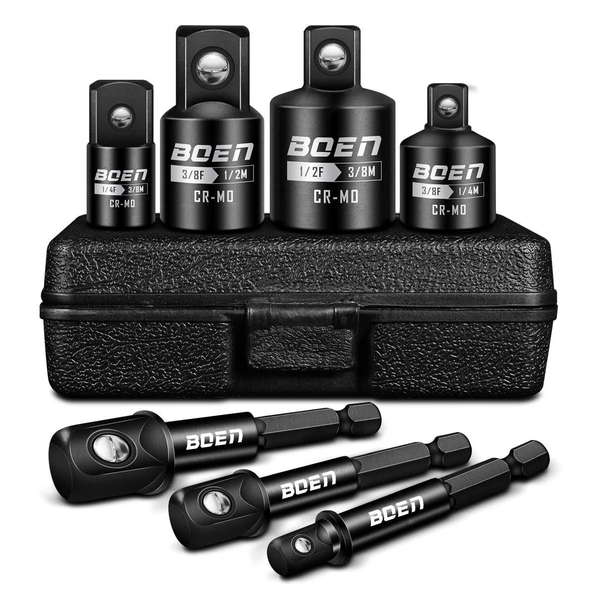7-Piece Impact Socket Adapter Set for 1/4" & 3/8" Drive