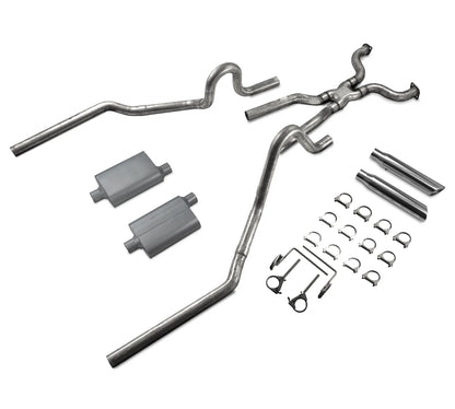 2.5" Dual Exhaust Mufflers with Rolled Tips for Ford Crown Victoria (2004–2011)