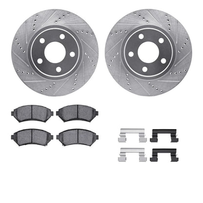 Rotor Set with Brake Pads for Oldsmobile Aurora (2001–2003) ALX-PAU-DF-7512-45074-CLA7