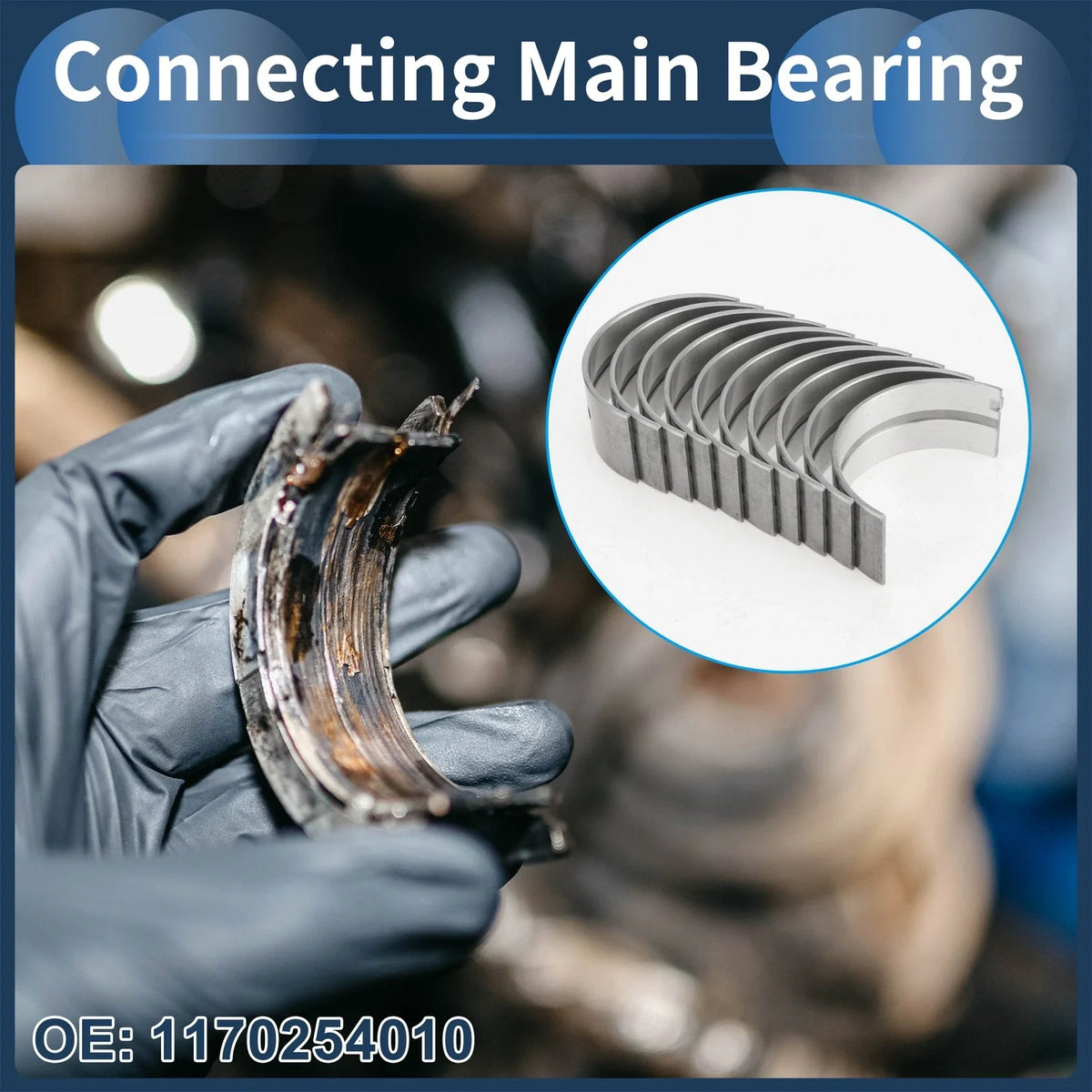 Main Bearing Set No. 1170254010 for Toyota Toyoace (1979–1985) 10 Pcs