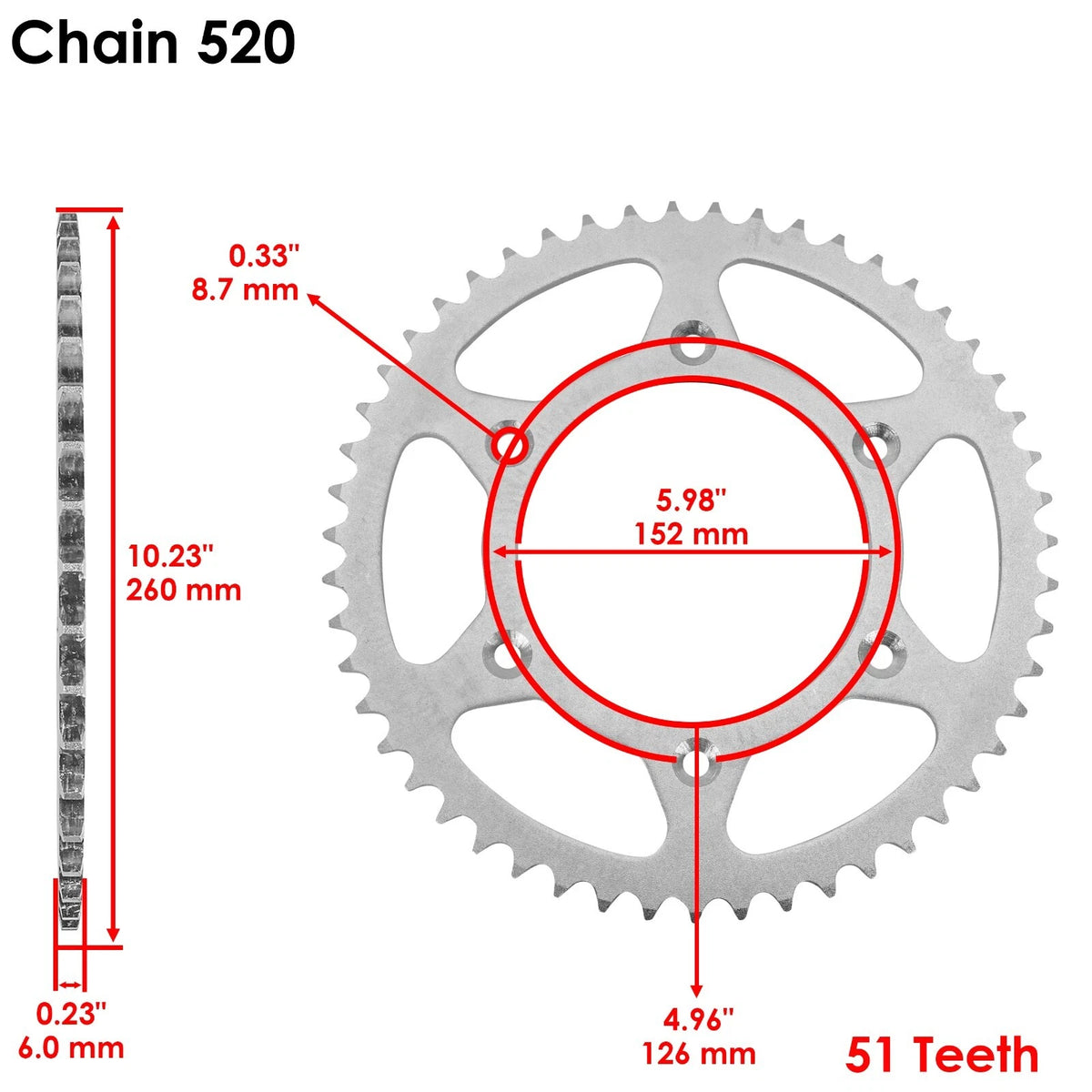 Green O-Ring Drive Chain & Sprocket Kit for Honda CR125R (1987–2003) EG2729FS149XO