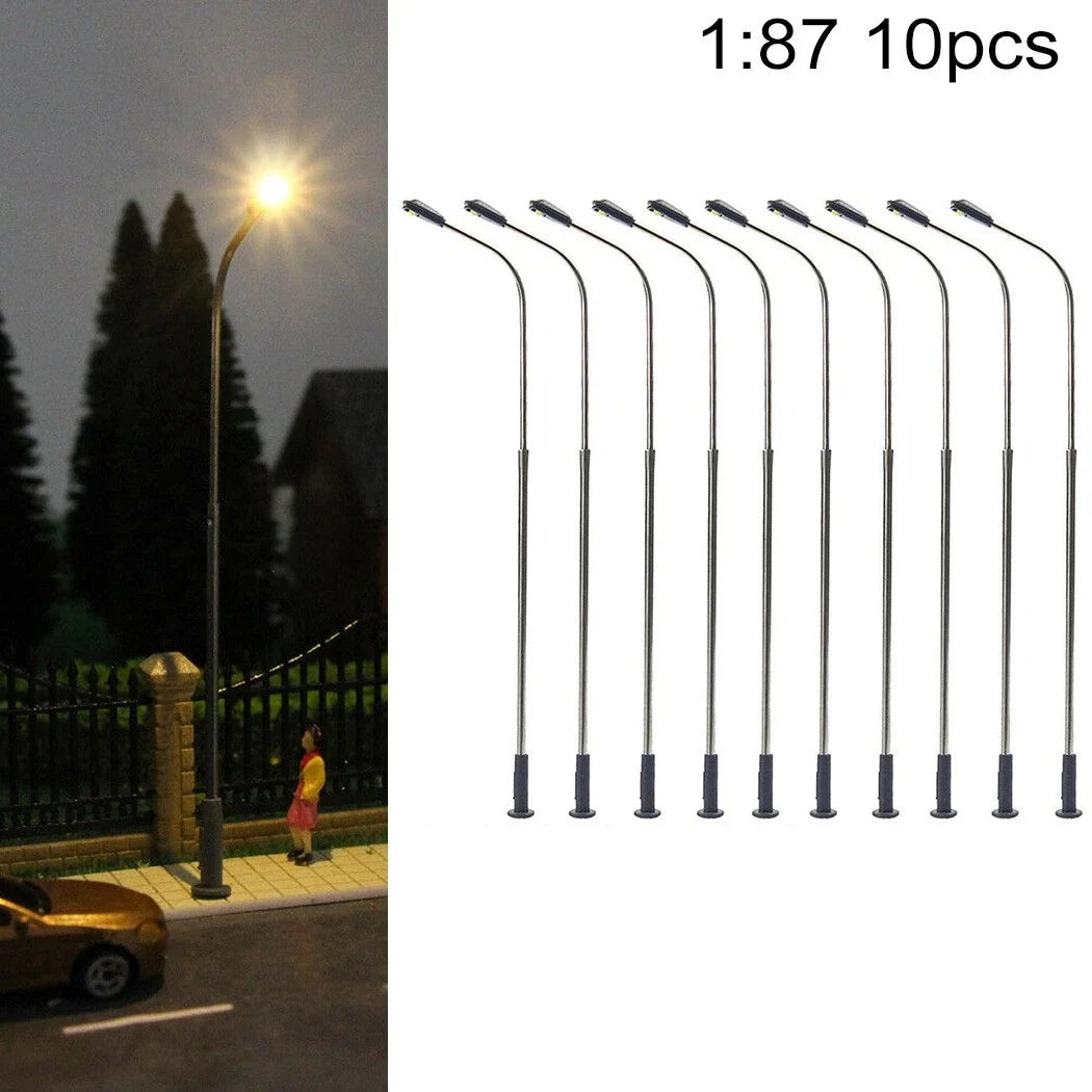 Set of 10 Street Lights for OO HO Scale (10.8cm, 4.25'')