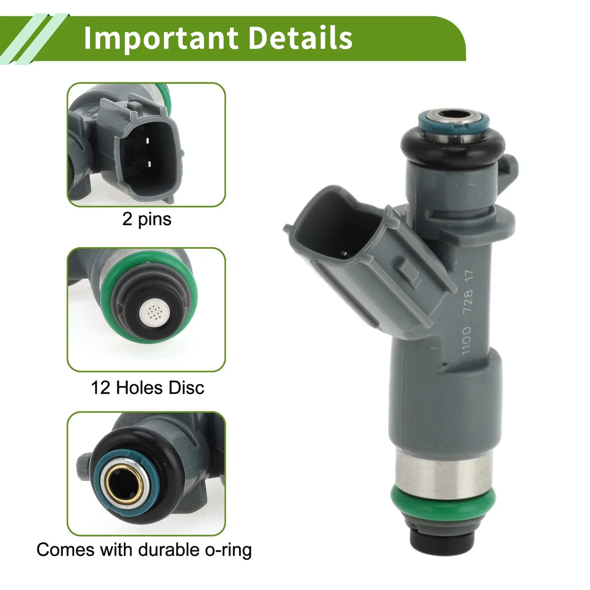 Fuel Injector No. 16450R70A01 for Honda Accord 3.5 (2008–2017)