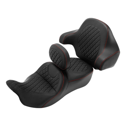 Seat & Backrest Pad for Harley Touring Street Glide (2014–2023)