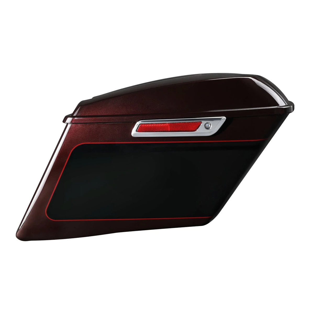 4" Stretched Saddlebag for Harley Touring (2014–Present) Midnight Crimson/Vivid Black