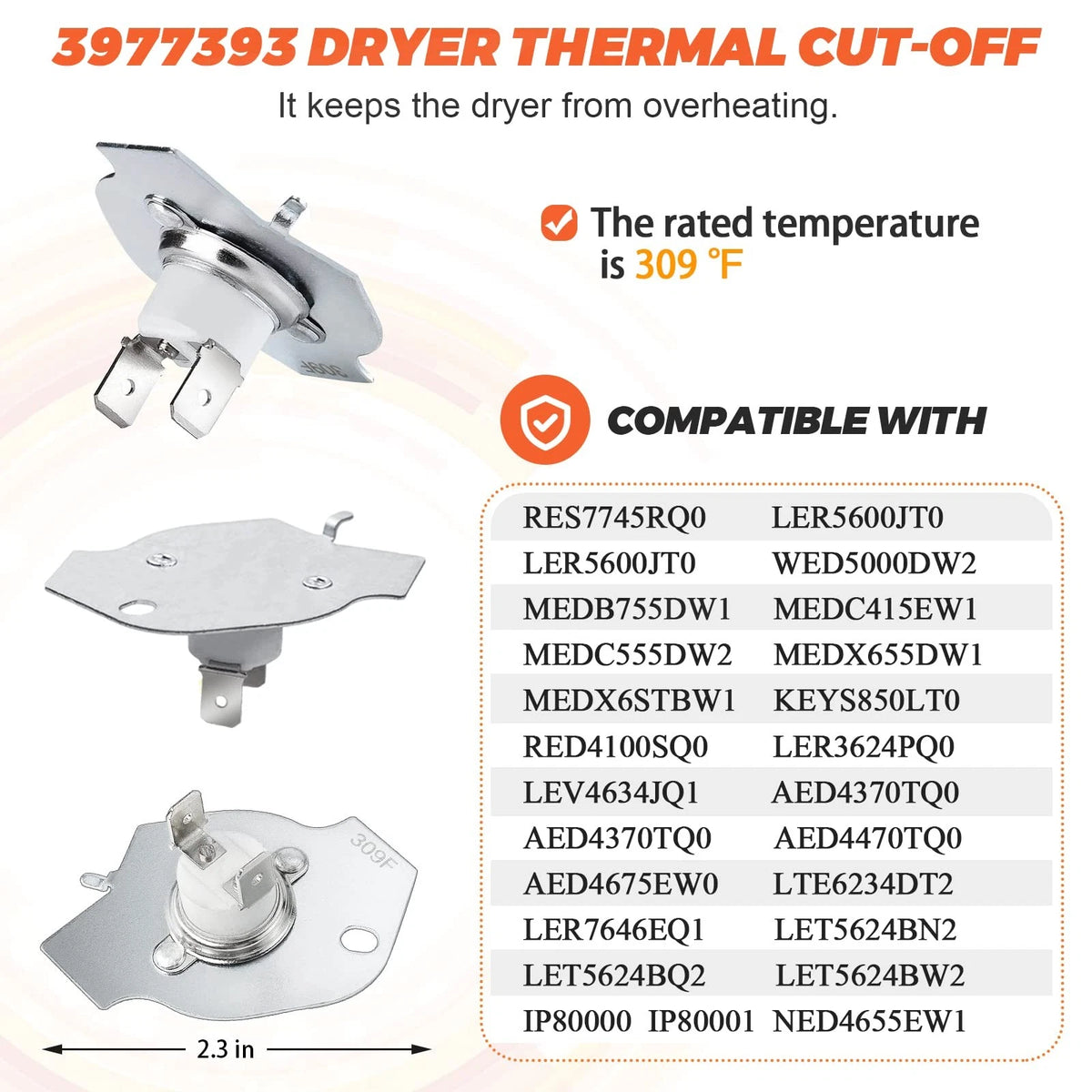 Dryer Thermal Fuse & Cycling Thermostat for