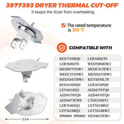Dryer Thermal Fuse & Cycling Thermostat for