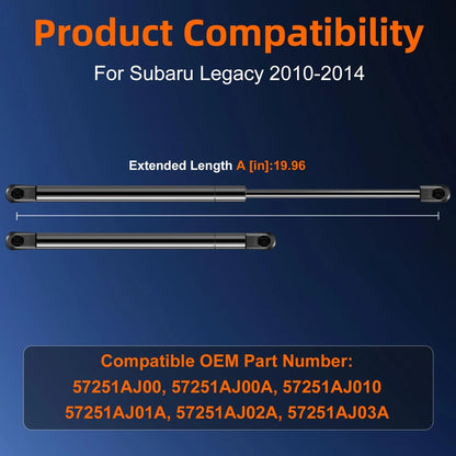 2X Hood Strut Lift Support for Subaru Legacy