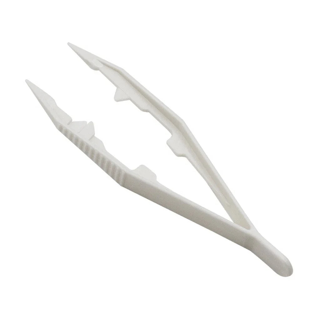Set of 4 Plastic Clip Tweezers for Crafts and Bead Collections