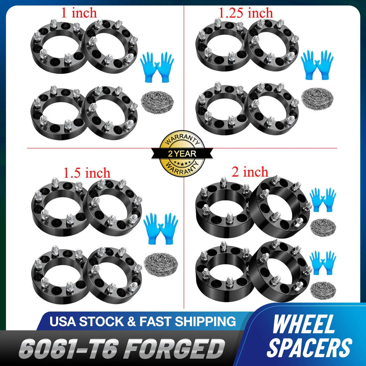 Set of 4 Wheel Spacers for Chevy Silverado 1500/Suburban/Sierra (2007–2023)