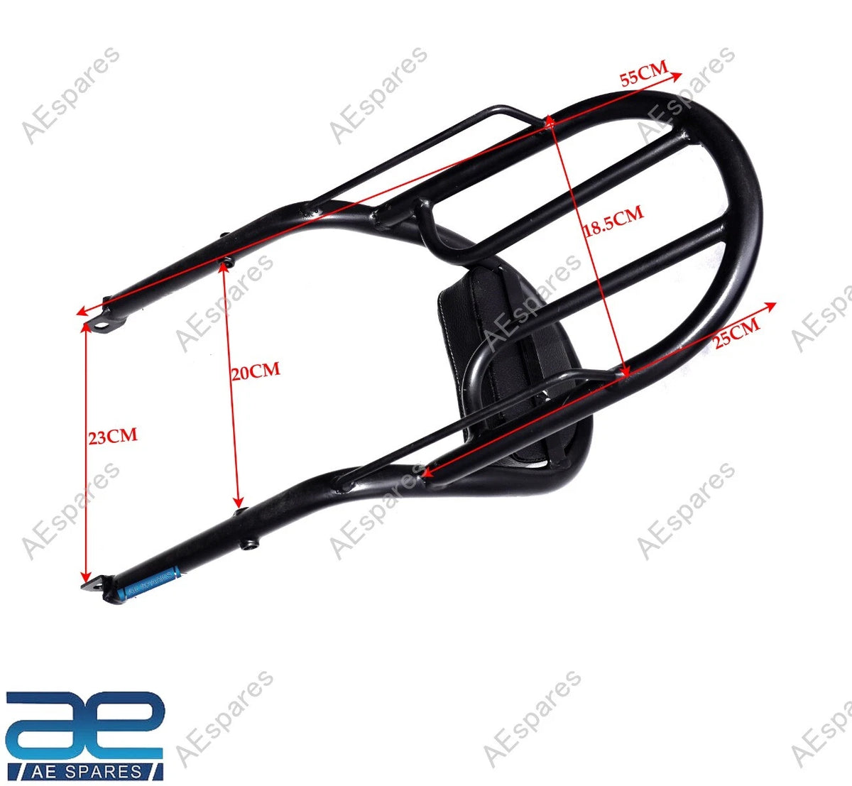 Rear Luggage Carrier with Backrest for Royal Enfield Meteor 350 (2020–2023)