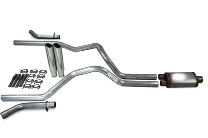 2.5" Dual Exhaust Kit for Ford F-150 (1987–1997) Stainless Steel Tips